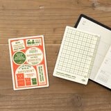 2027 TRAVELER'S Notebook Pencil Board Showing Front and Reverse Grid Pattern