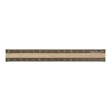 Midori Aluminum + Wood Rulers Dark Brown Horizontal