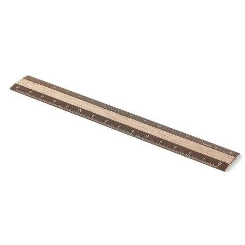 Midori Aluminum + Wood Rulers Dark Brown and Wood