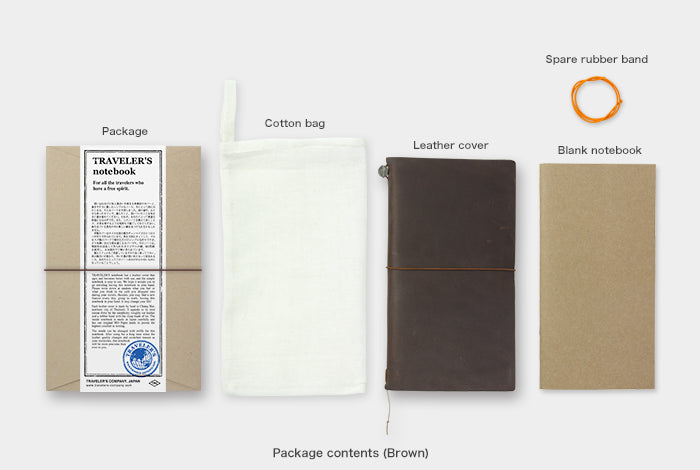 TRAVELER'S Notebook Standard Size Starter Kit Brown Kit