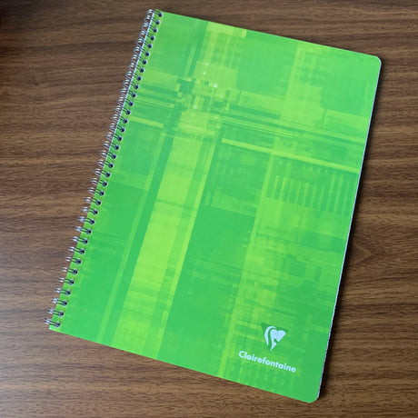 Clairefontaine French-Ruled A4 Spiral Bound Notebook (Green)