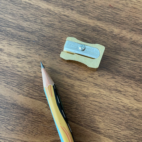 M+R Brass Pencil Sharpener / Wedge (Single-Hole)