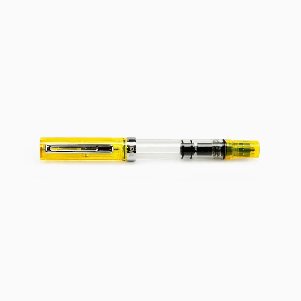 TWSBI ECO Transparent Yellow Fountain Pen Capped Stock Image