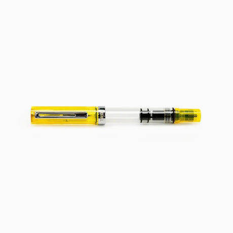 TWSBI ECO Transparent Yellow Fountain Pen Capped Stock Image