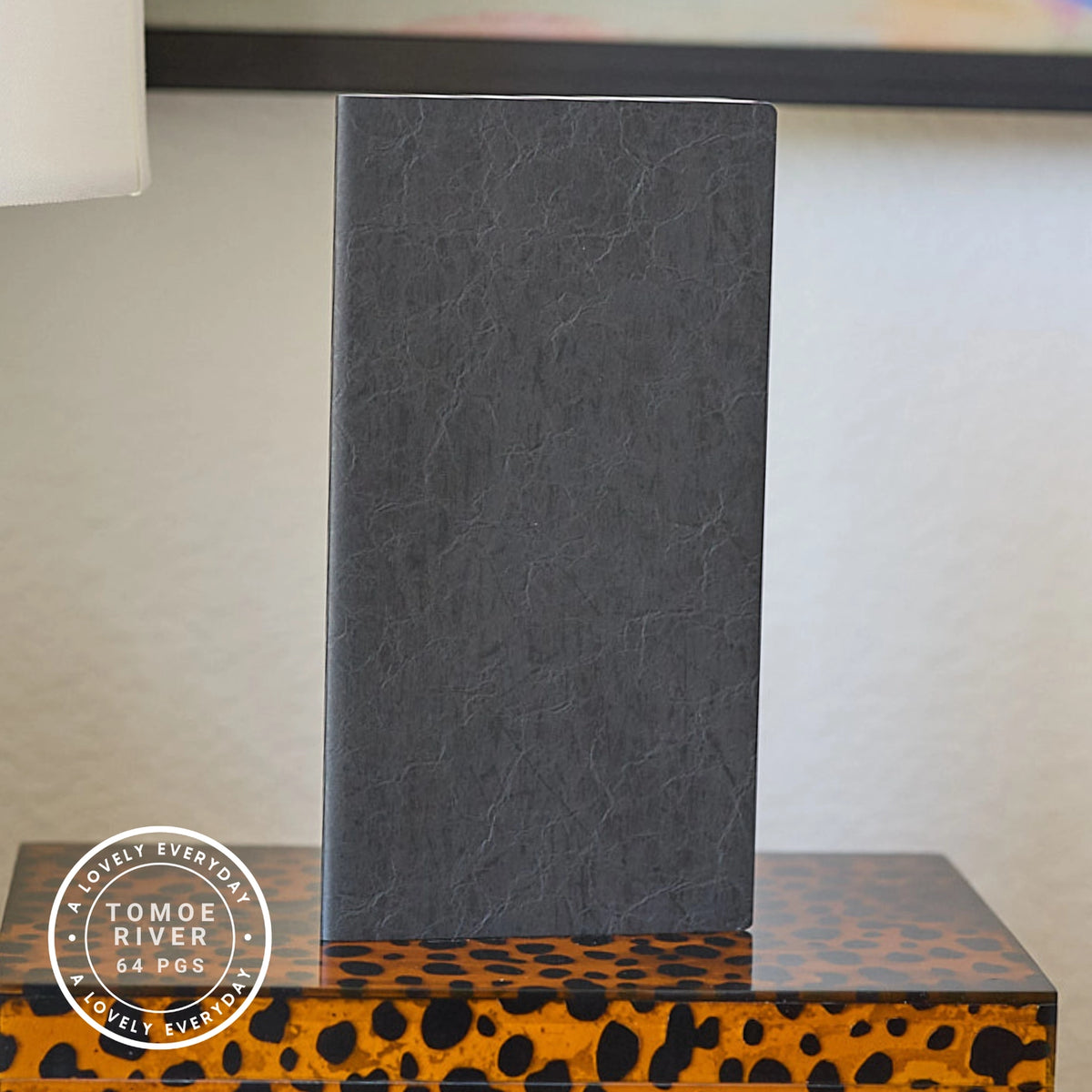 A Lovely Everyday 68g Tomoe River Paper Notebook 64 Page Dark Grey Textured Lightning Strike Variant