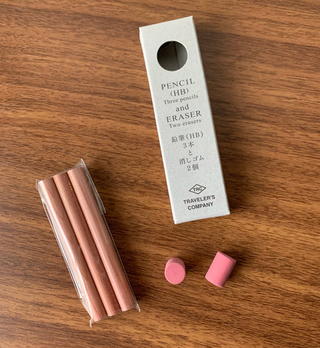 TRAVELER'S Company Brass Bullet pencil refill Open