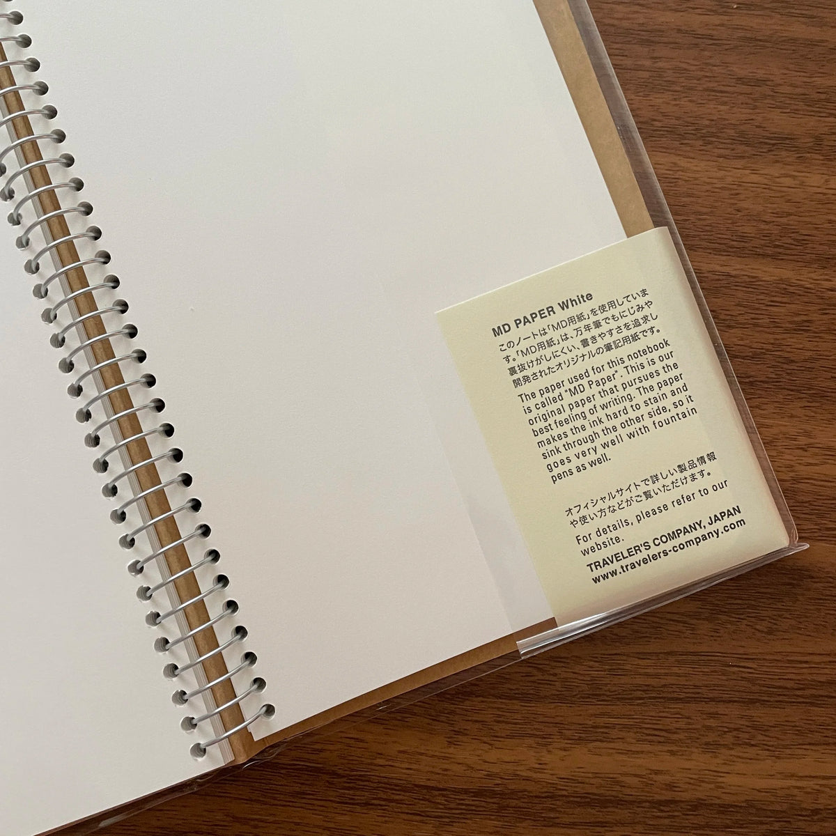 TRAVELER's Company Spiral Notebooks MD Paper Open Showing Paper