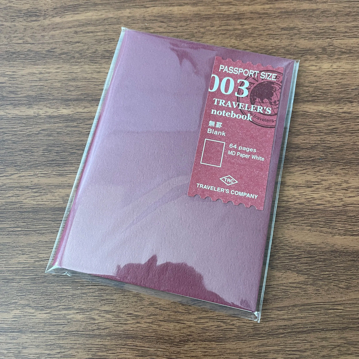 TRAVELER'S Notebook Passport Refill Standard 003 Blank MD White