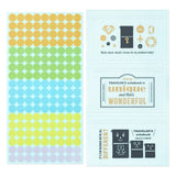 TRAVELER'S Diary 2027 Themed Sticker Sheets showing dots