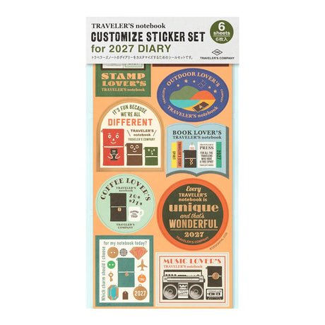 TRAVELER'S Diary 2027 Themed Sticker Sheets
