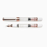 TWSBI Diamond 580 White RG II Fountain Pen Uncapped and Capped