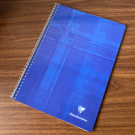 Clairefontaine French-Ruled A4 Spiral Bound Notebook (Blue)