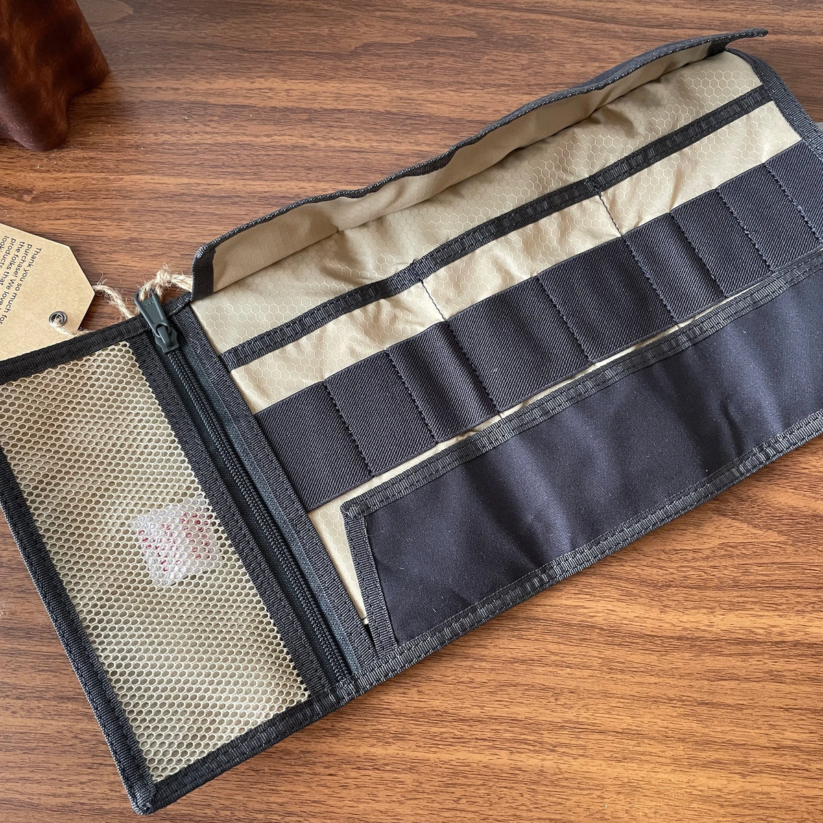 Lochby Tool Roll Charcoal Open