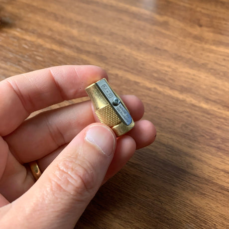 M+R Brass Pencil Sharpener / "Pollux" Long-Point
