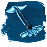 Anderillium Ink Cephalopod Flying Squid Blue