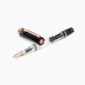 TWSBI ECO Smoke Rose Gold Fountain Pen Uncapped Showing Finial
