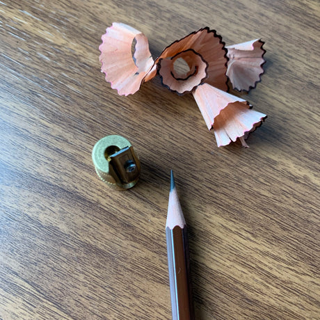 M+R Brass Pencil Sharpener / "Pollux" Long-Point