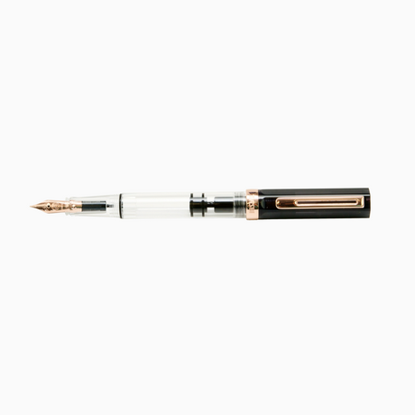 TWSBI ECO Smoke Rose Gold Fountain Pen Posted