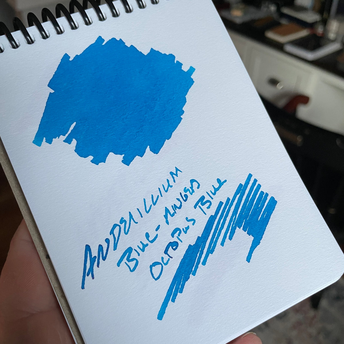 Anderillium Ink Cephalopod Blue-Ringed Octopus Blue Swatch