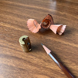 M+R Brass Pencil Sharpener / "Castor" Long-Point