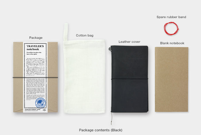 TRAVELER'S Notebook Standard Size Starter Kit Black Kit
