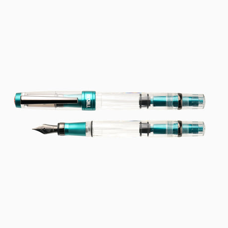 TWSBI Diamond 580 Caribbean Blue + Onyx Capped vs Uncapped