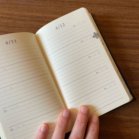 Midori 5-Year Diary Open showing layout