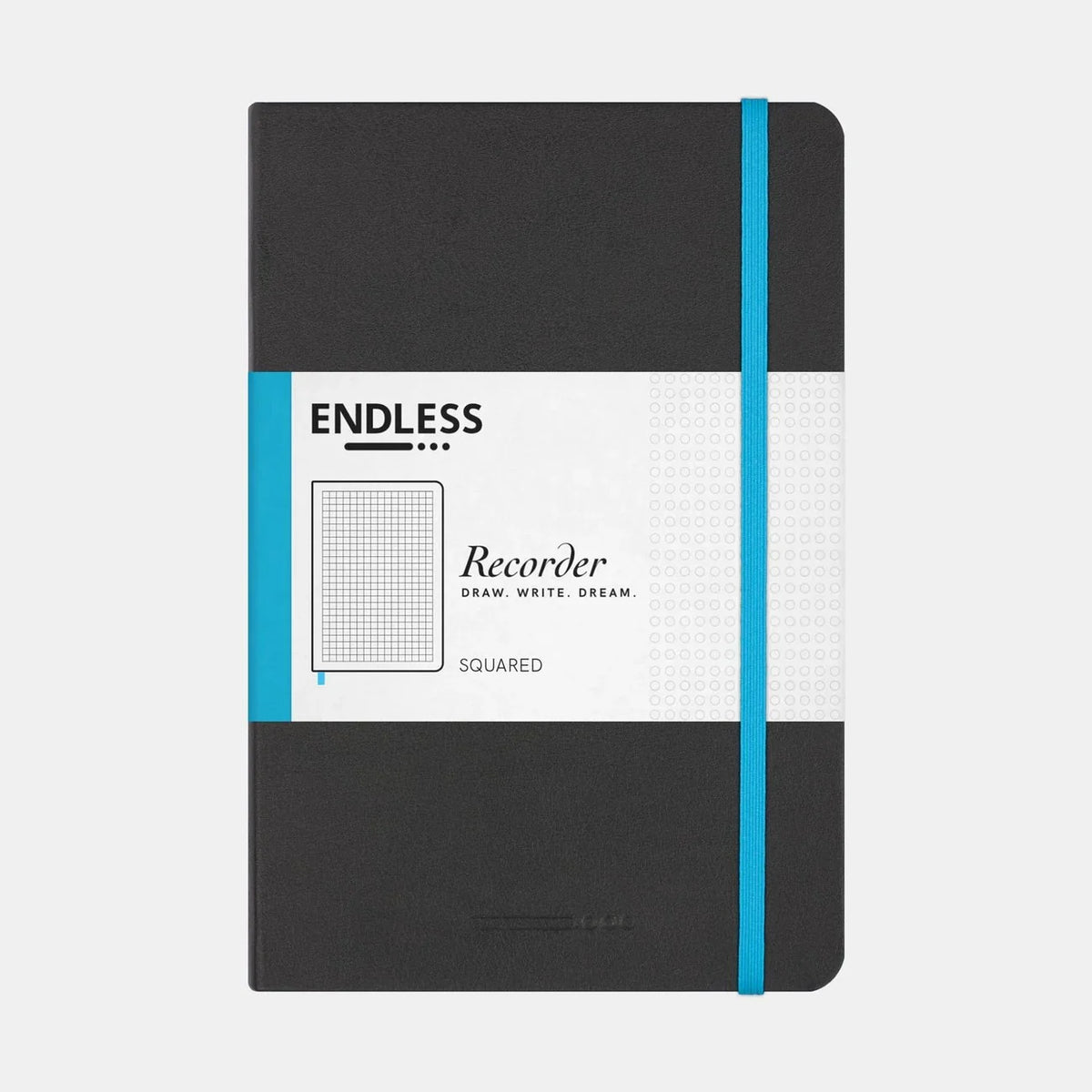 Endless Recorder A5 Notebook Black Cover Grid