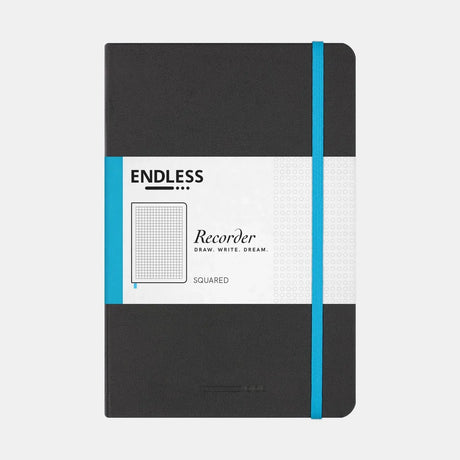Endless Recorder A5 Notebook Black Cover Grid