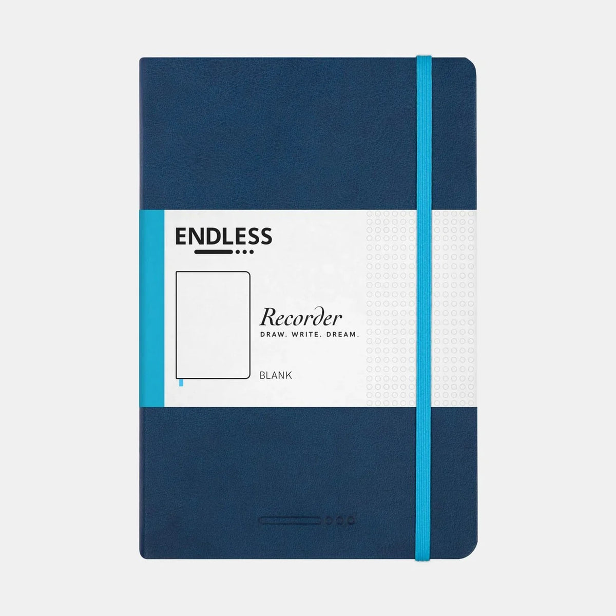 Endless Recorder A5 Notebook Cover Blue Blank