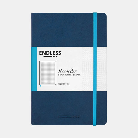 Endless Recorder A5 Notebook Cover Blue Grid