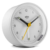 Braun Round Travel Alarm Clock White