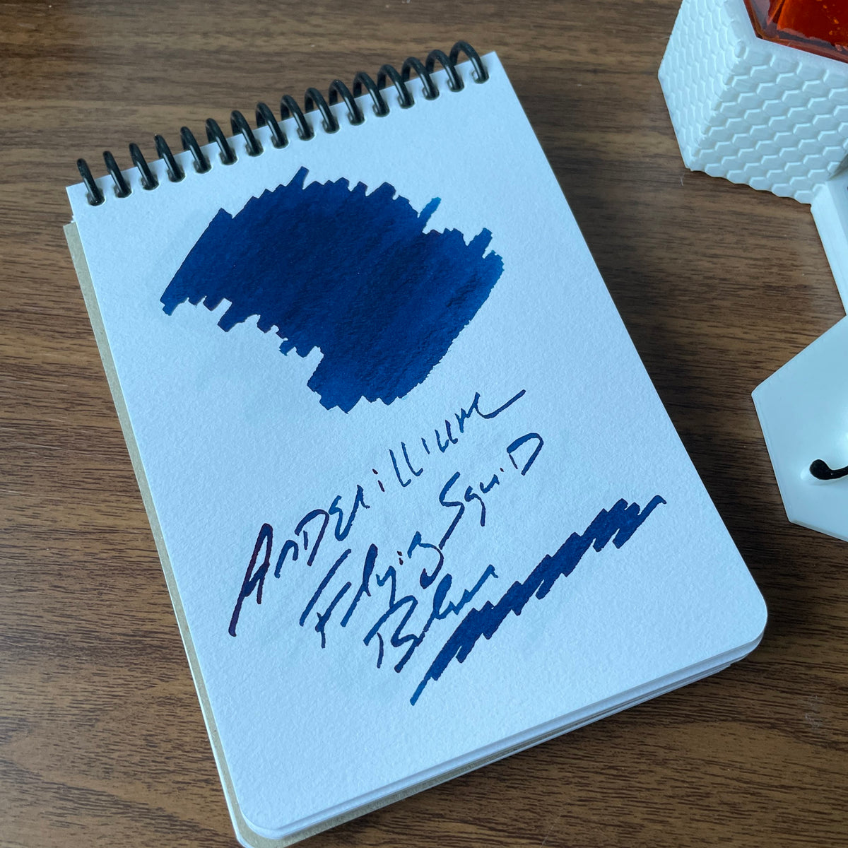 Anderillium Ink Cephalopod Flying Squid Blue Swatch