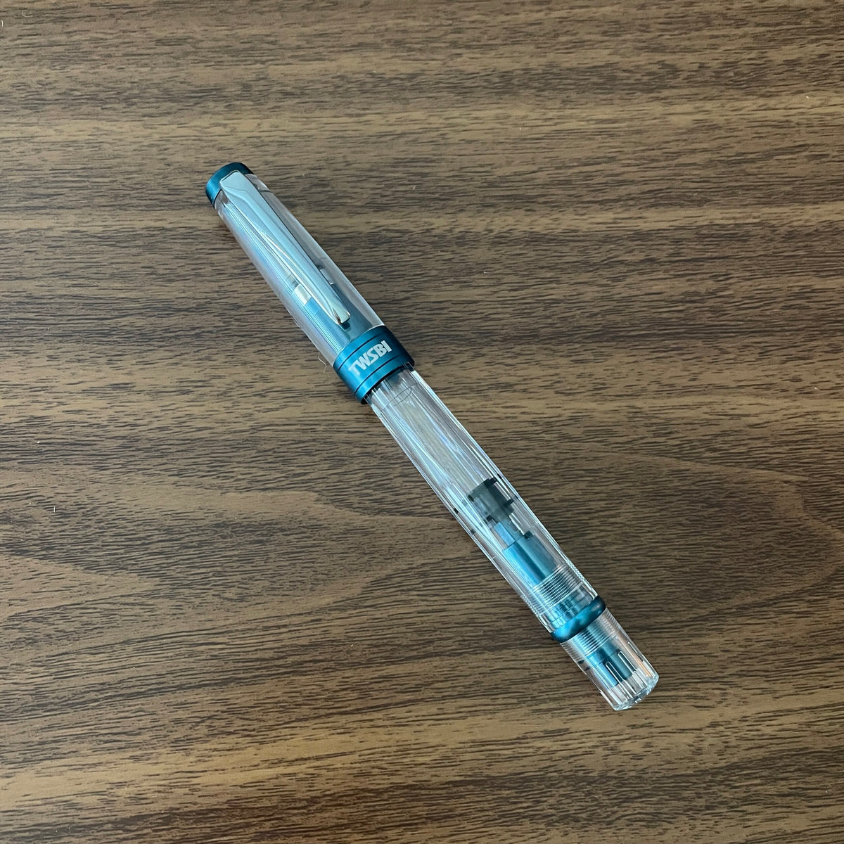 TWSBI Diamond 580 ALR Prussian blue Capped on Desk