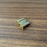 M+R Brass Pencil Sharpener / Wedge (Two-Hole)