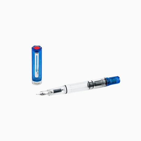 TWSBI Transparent Blue ECO Fountain Pen Uncapped