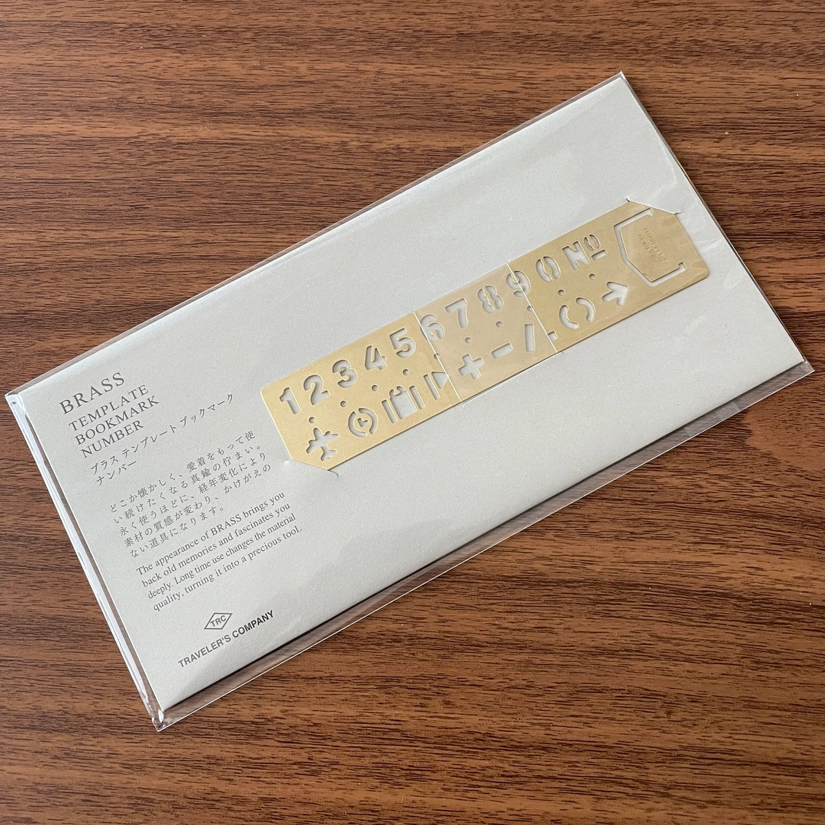 TRAVELER's Company Brass Template Bookmarks Numbers