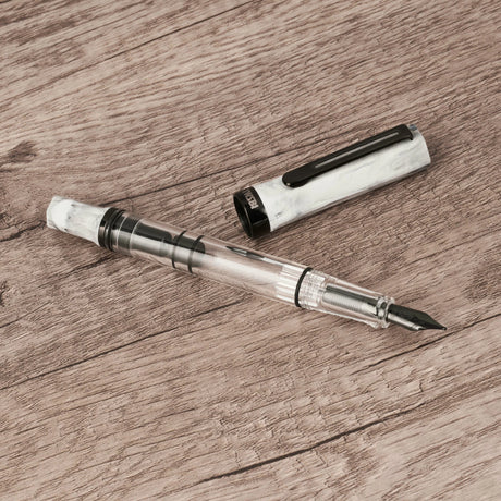 TWSBI ECO Carrer + Onyx Fountain Pen Uncapped on Desk