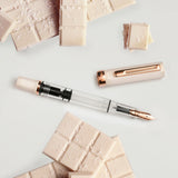 TWSBI ECO Creme and Rose Gold Fountain Pen with White Chocolate