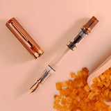 TWSBI ECO Rootbeer + Bronze Fountain Pen Uncapped