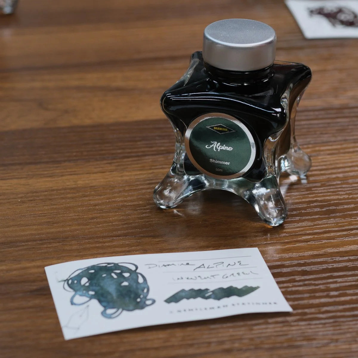 Diamine Inkvent Green Edition Bottle & Swatch