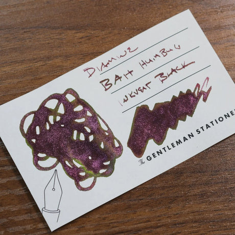 Diamine Inkvent Purple Edition Bottle Bah Humbug Swatch