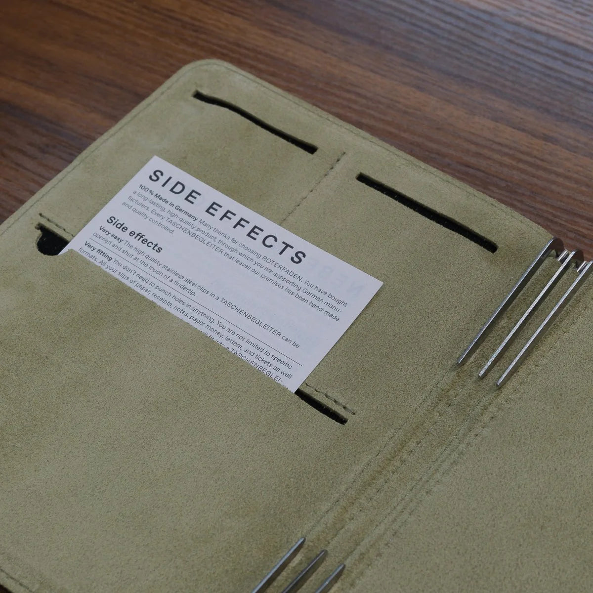 Roterfaden Taschenbegleiter SO_26 A5  interior suede Green layout