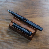 Lamy Safari Standard Fountain Pen Steel Black Uncapped