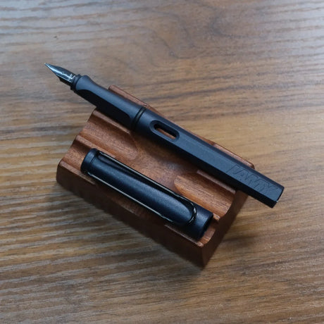 Lamy Safari Standard Fountain Pen Steel Black Uncapped
