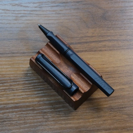 Lamy Safari Standard Rollerball Pens Steel Black Uncapped