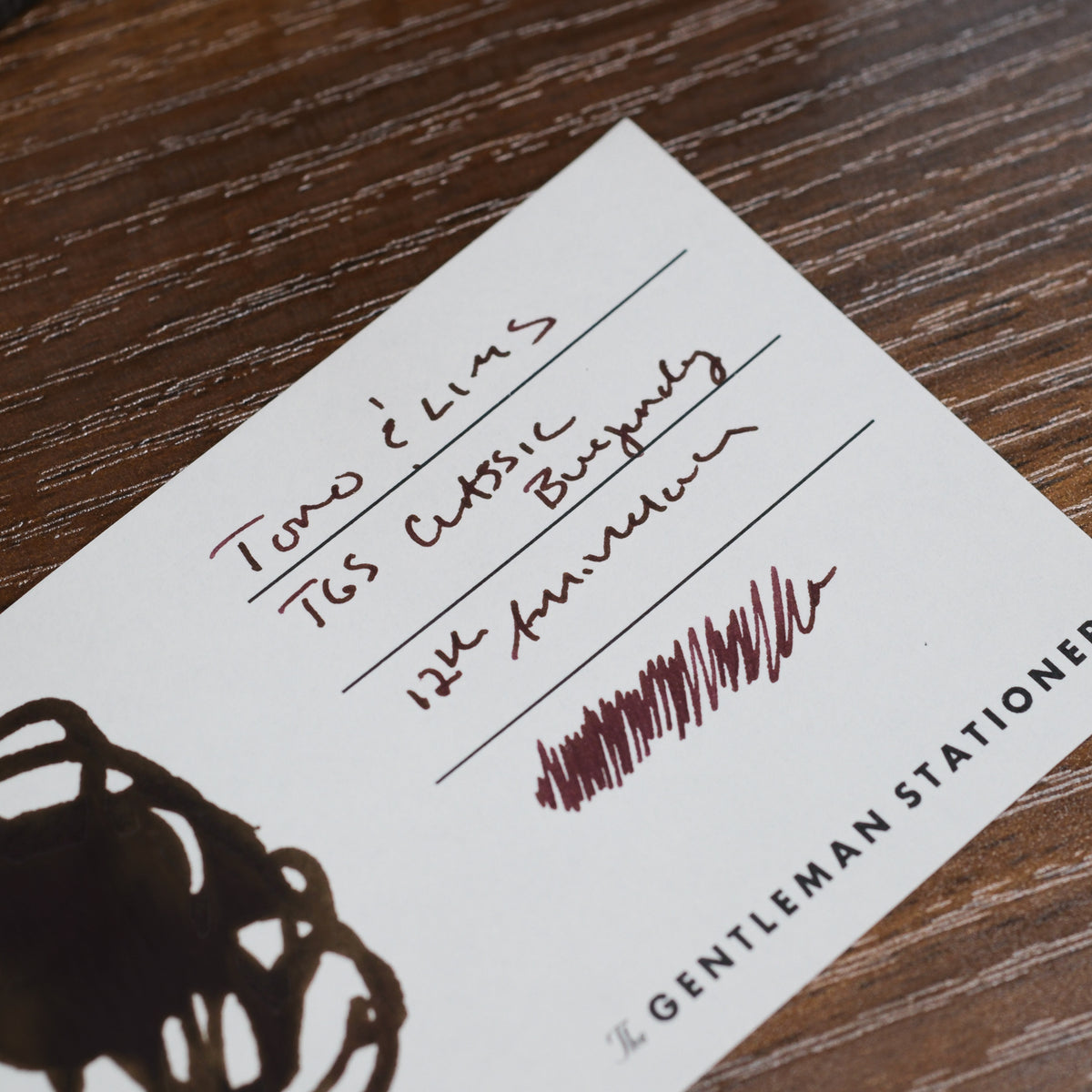 TGS Tono & Lims 12th Anniversary Classic Burgundy Ink Writing Sample