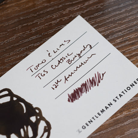 TGS Tono & Lims 12th Anniversary Classic Burgundy Ink Writing Sample