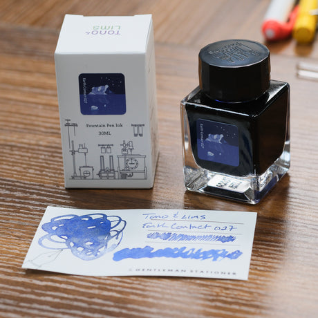 Tono & Lims Earth Contact Series Inks NO. 27 Sodalite Bottle and Swatch