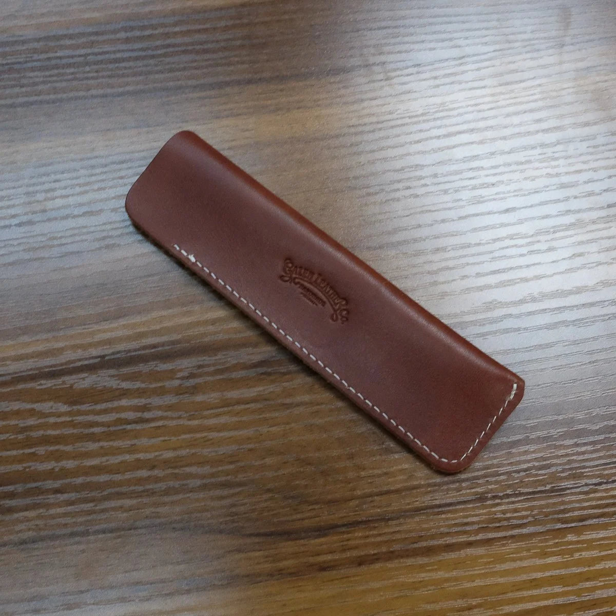 Galen Leather Single Pen Sleeves Brown